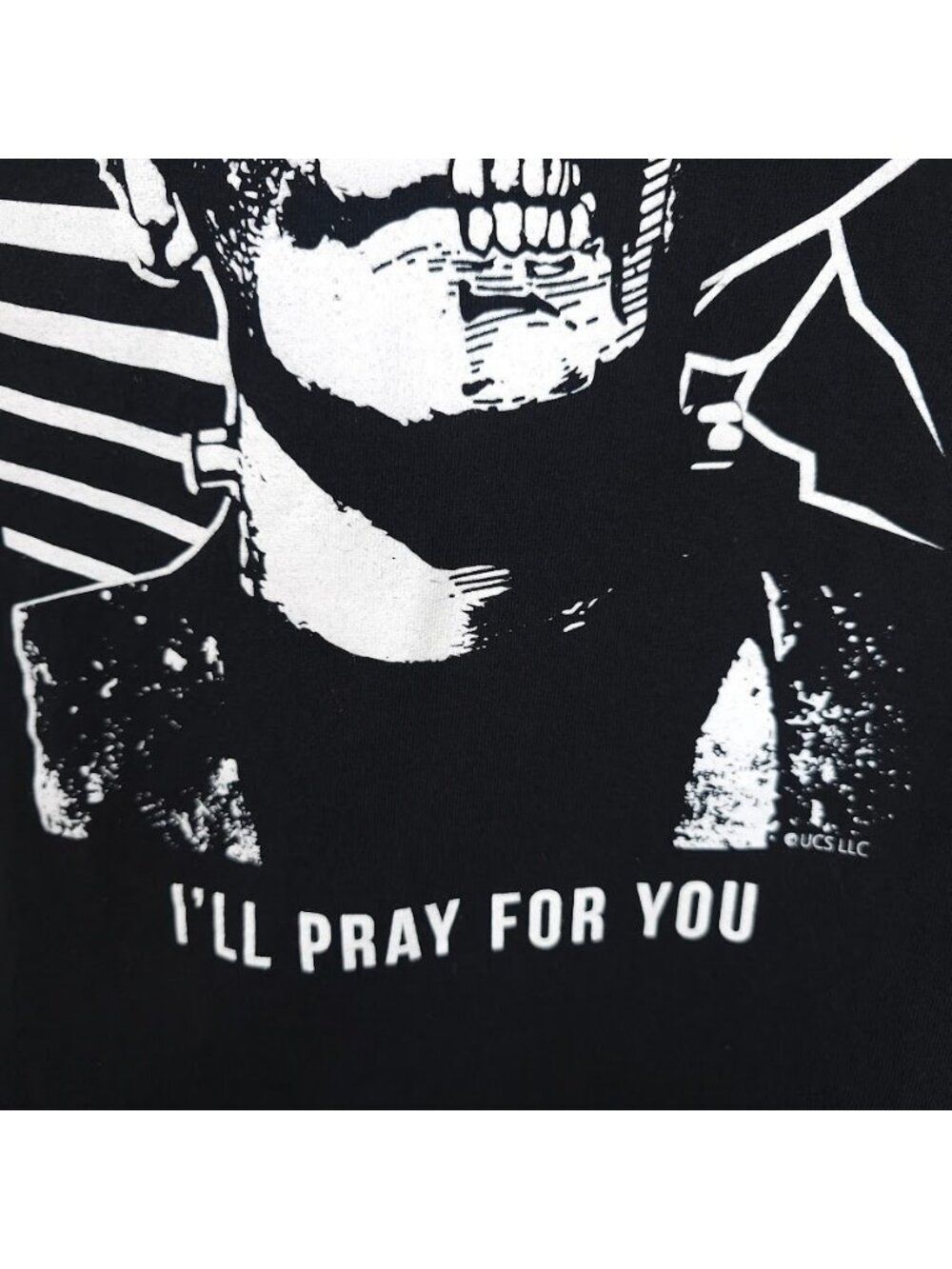 Frankenstein T Shirt Mens Size Large Black Ill Pray For You Riot Society USA - Picture 4 of 7